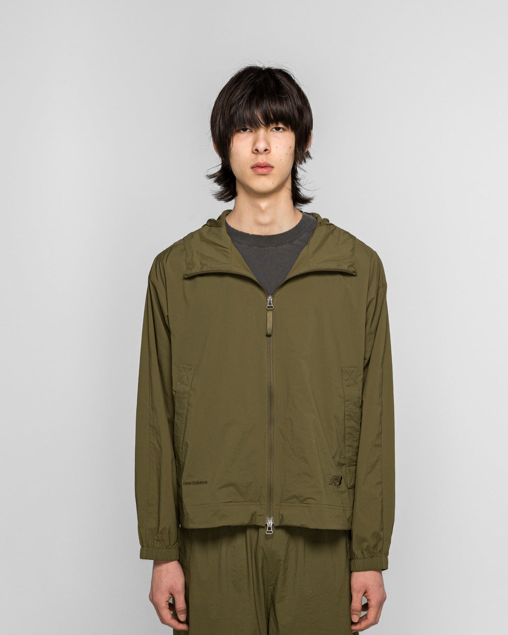 NB GREY Light Weight Hoodie Jacket - Wakame