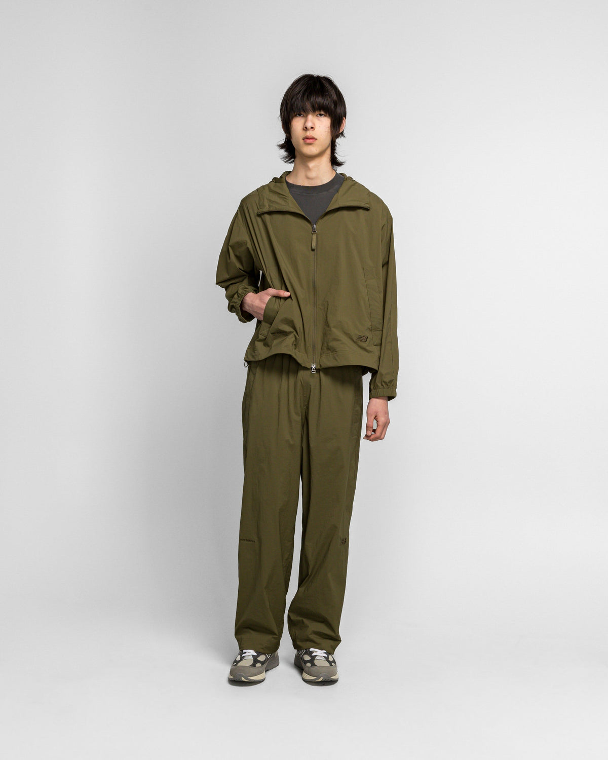 NB GREY Light Weight Hoodie Jacket - Wakame
